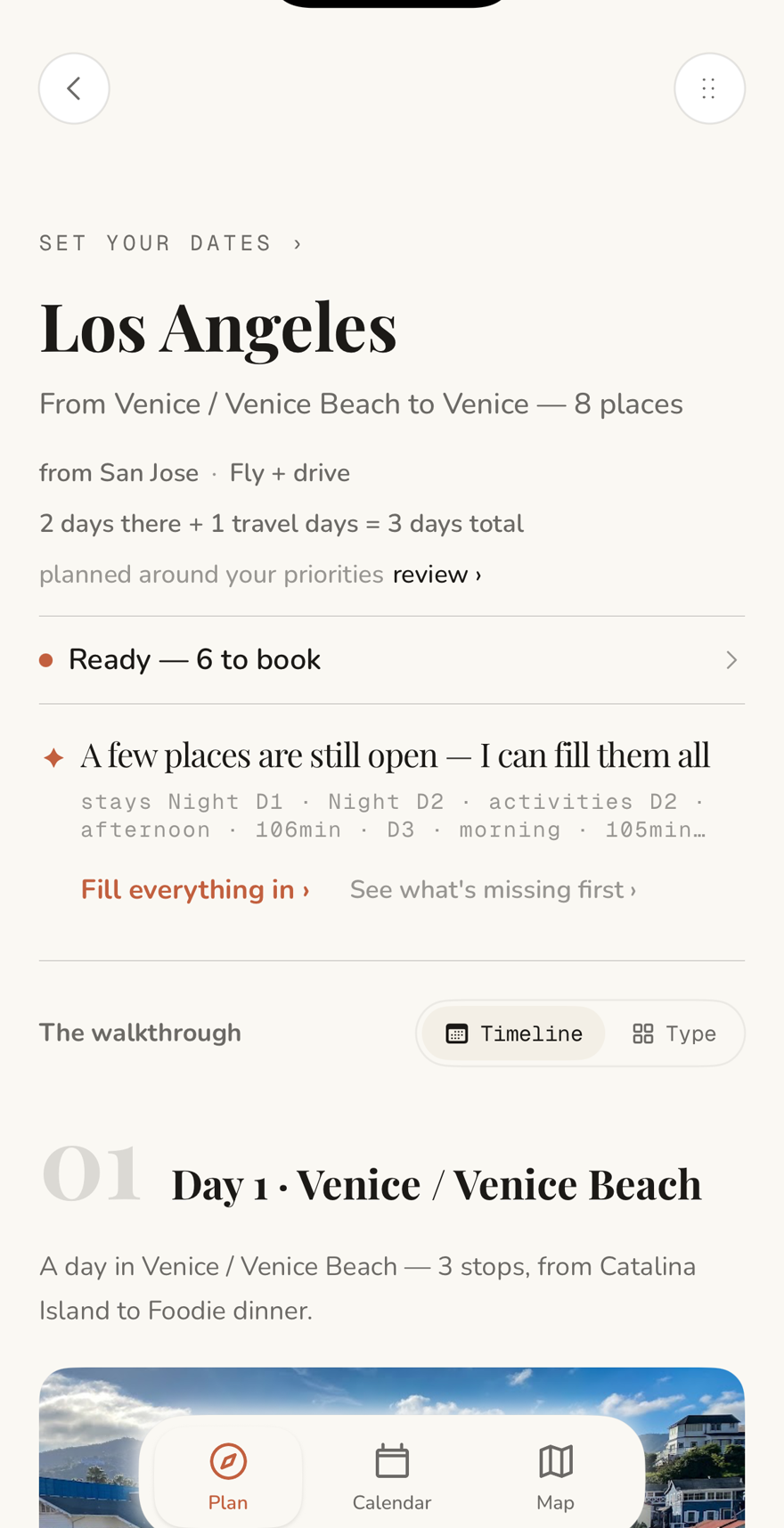 A Plango trip plan